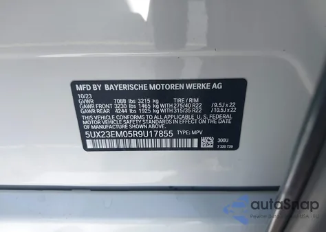 2024 BMW X7 xDrive40I z USA, uszkodzony, nr VIN 5UX23EM05R9U17855